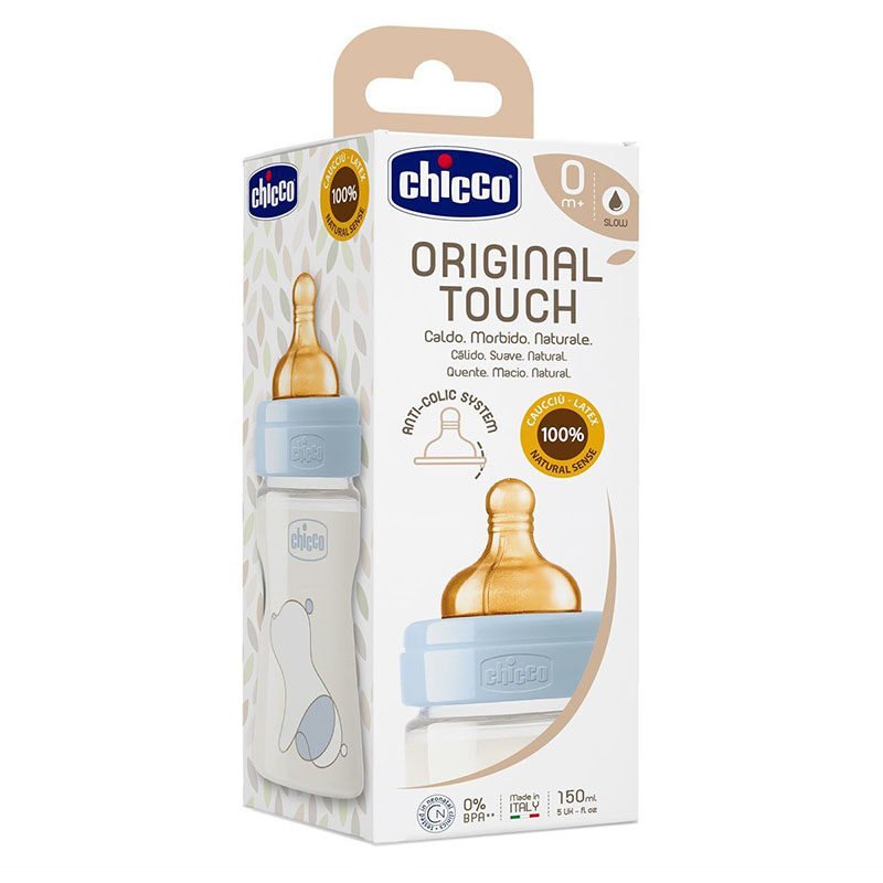 مرضعة بلاستيك -150- مطاط Orig.Touch (أولاد) 0M+ Slow