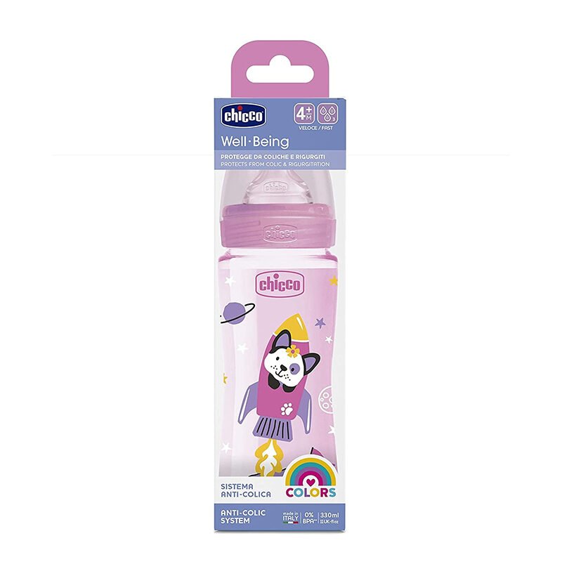 مرضعة بلاستيك -330- سيليكون (بنات) 4M+ Fast