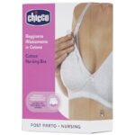 حمالة صدر لفترة الرضاعة مبطن بالقطن من Chicco أبيض مقاس 6C