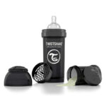 مرضعة طبية مع حافظة حليب (تُوِيسْت شِيكْ) 260 مل BLACK