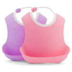 مريقة سيليكون Bib (تُوِيسْت شِيكْ) -2ق- PINK PURPLE +4M