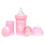 مرضعة طبية مع حافظة حليب (تُوِيسْت شِيكْ) 180 مل PINK