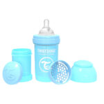 مرضعة طبية مع حافظة حليب (تُوِيسْت شِيكْ) 180 مل BLUE