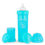 مرضعة طبية مع حافظة حليب (تُوِيسْت شِيكْ) 330 مل BLUE