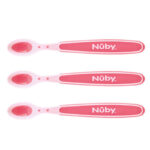 ملعقة أكل -3ق- السحرية (حساسة للحرارة) NUBY (وردي) +3M