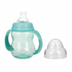 مرضعة NUBY -240ML- NO SPILL (أزرق مائي) +6M