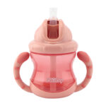كوب NUBY -270ML- NO SPILL (وردي) +12M