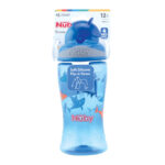 كوب NUBY -360ML- FLIP-IT STRAW (أزرق) +12M