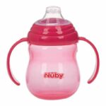 كوب NUBY -270ML- NO SPILL (وردي) +6M