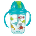 كوب NUBY -240ML- FLIP-IT STRAW (أزرق مائي) +12M