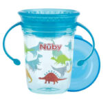 كوب NUBY -240ML- 360° DRINKING (أزرق مائي) +6M