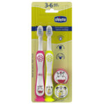 فرشة أسنان تشيكو -2ق- (أحمر + أصفر) 3-6Y