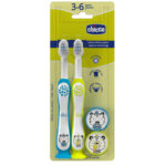 فرشة أسنان تشيكو -2ق- (أخضر + أزرق) 3-6Y