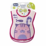 مريقة تشيكو -2ق- WEANING BIB (وردي) +6M